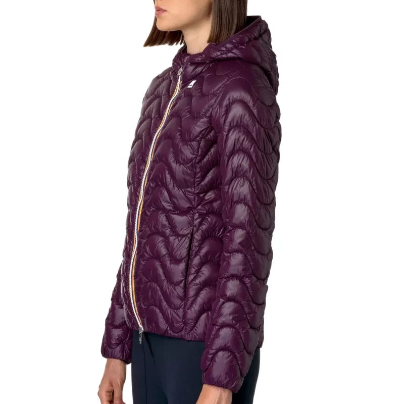 Plumífero Con Capucha K-Way Lily Quilted Warm - Violeta
