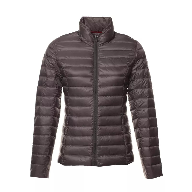 Jott – Doudoune Cha - Gris - Femme, doudoune fine gris anthracite, vue de face, sur fond blanc