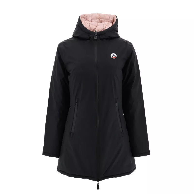 Anorak largo reversible con capucha Moscow - Negro - Mujer