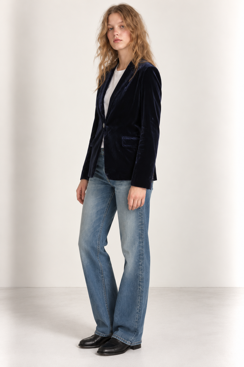 Veste Vernon Flatvelvet - Saphir