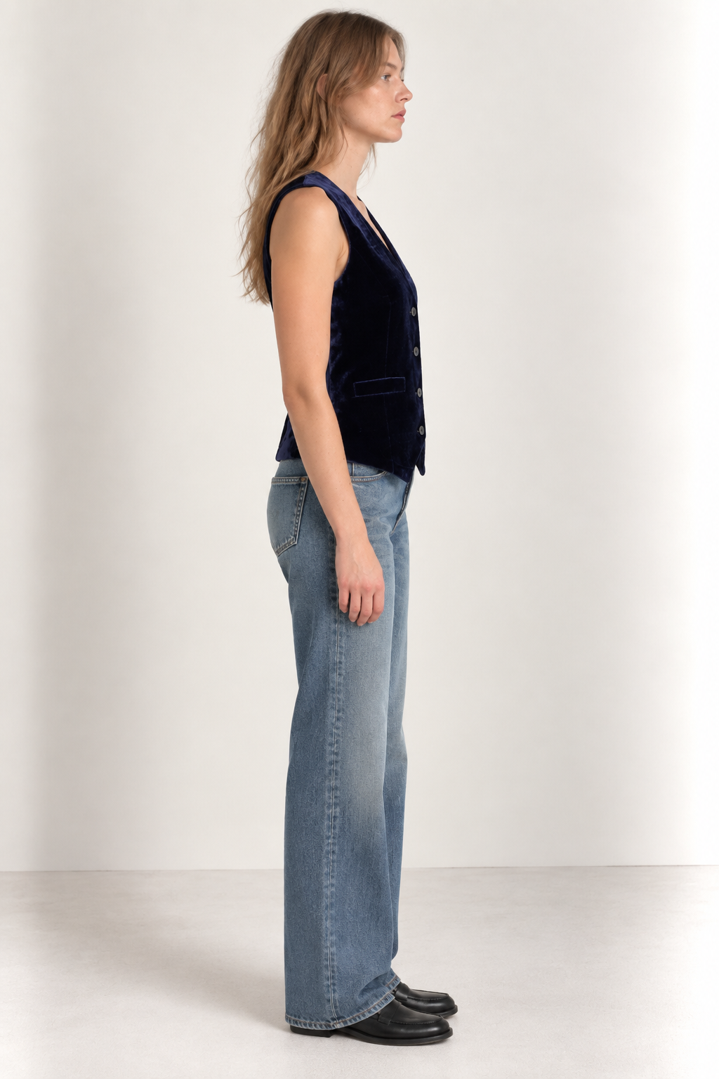 Gilet Gauthier Flatvelvet - Saphir
