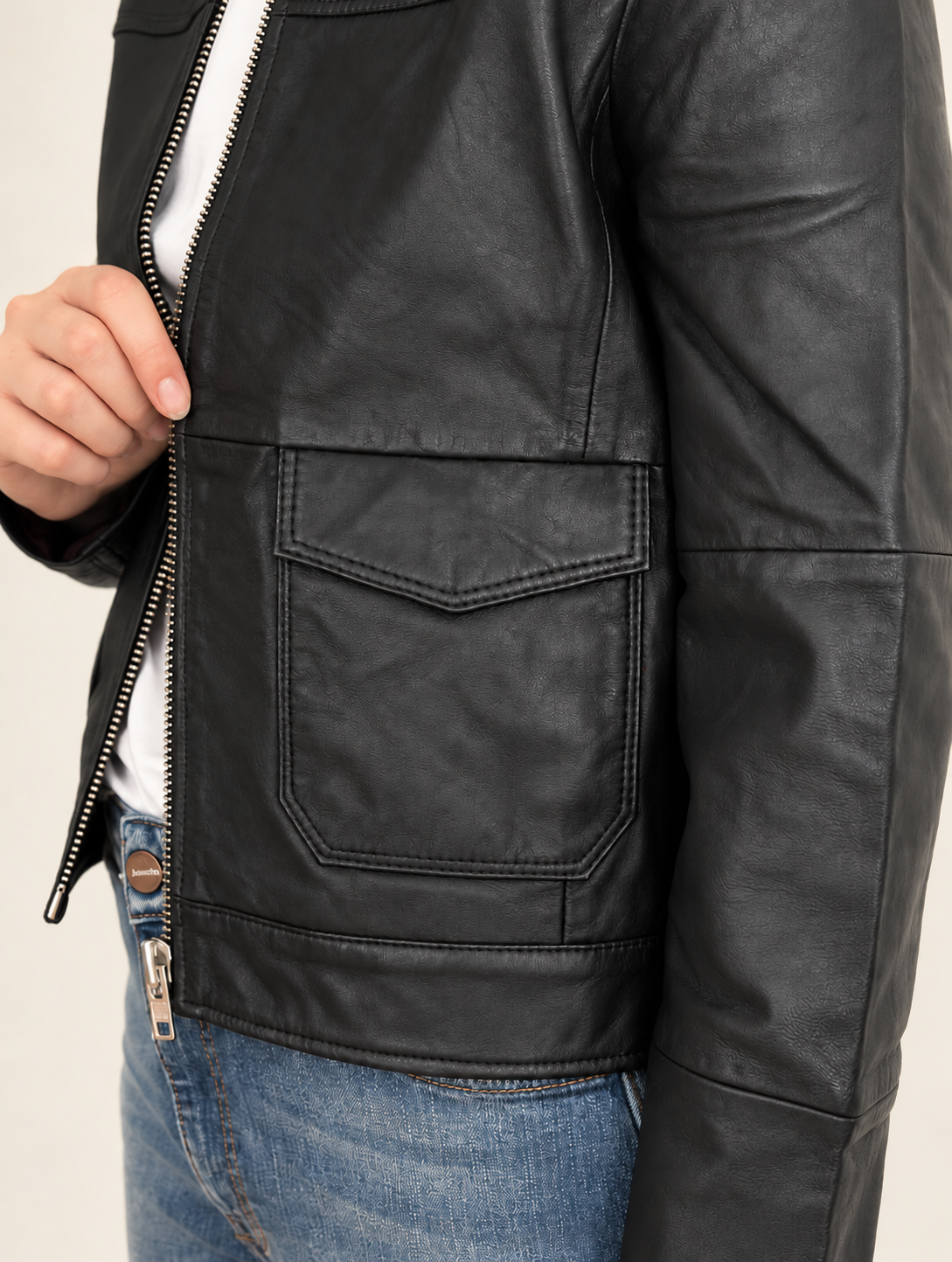 Veste Vivienne Recycled Leather - Noir