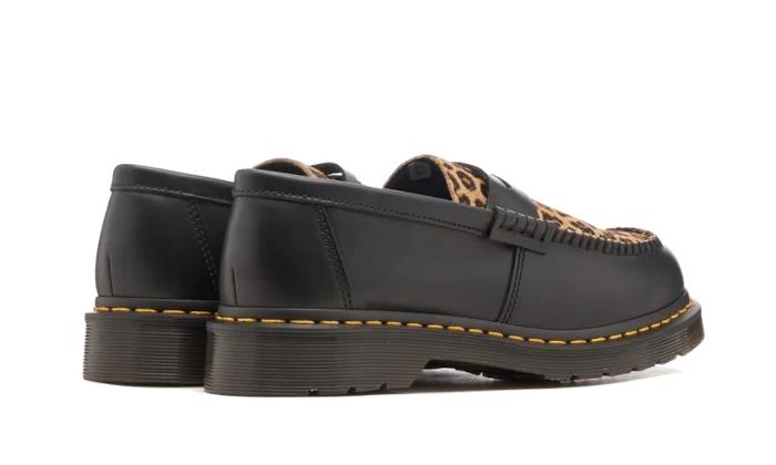 Dr. Martens - Penton Mini Leopard Spot Hair On Loafer - Noir