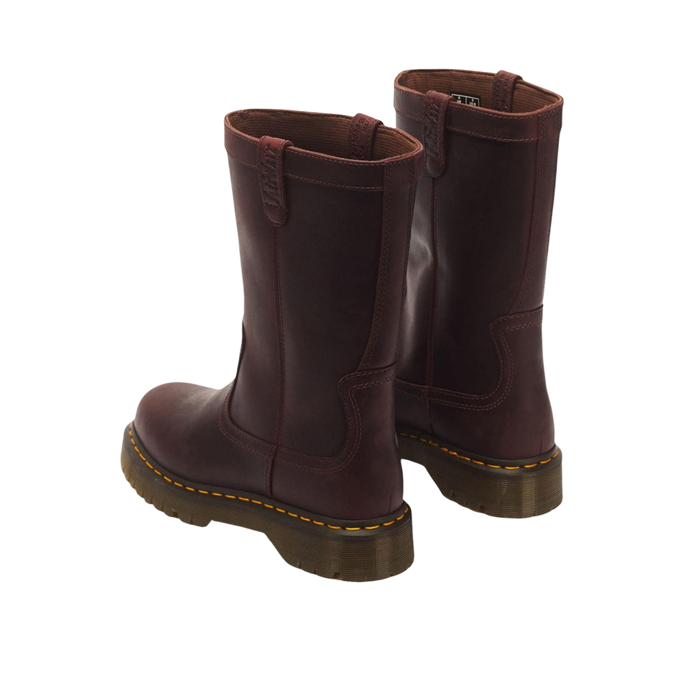 Dr. Martens Anistone Pull On Crazy Horse - Bottes Femme Bordeaux