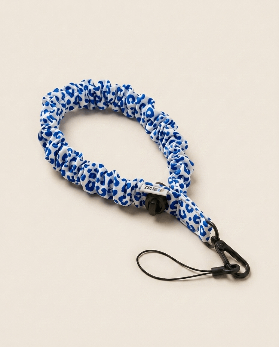 Cream Sky Leopard Wrist Strap