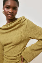 Top Draped Structured Long Sleeve - Vert