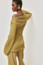 Top Draped Structured Long Sleeve - Vert