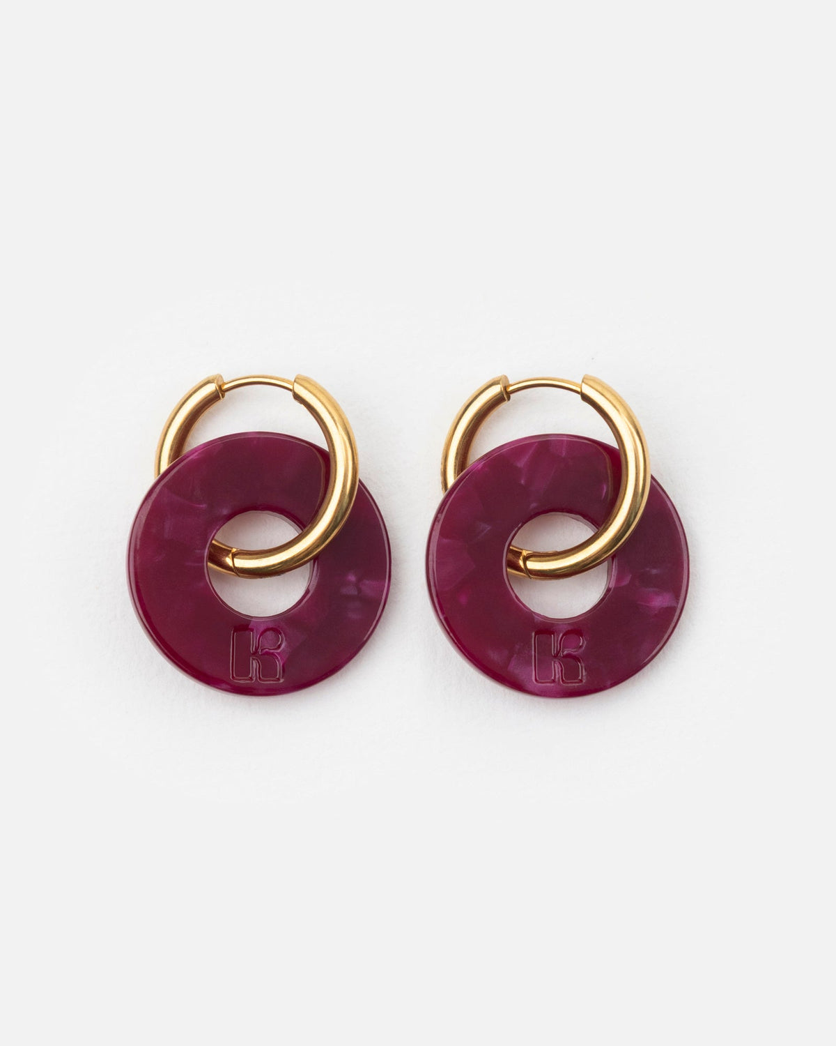 Boucles D'Oreilles Donuts - Cerise