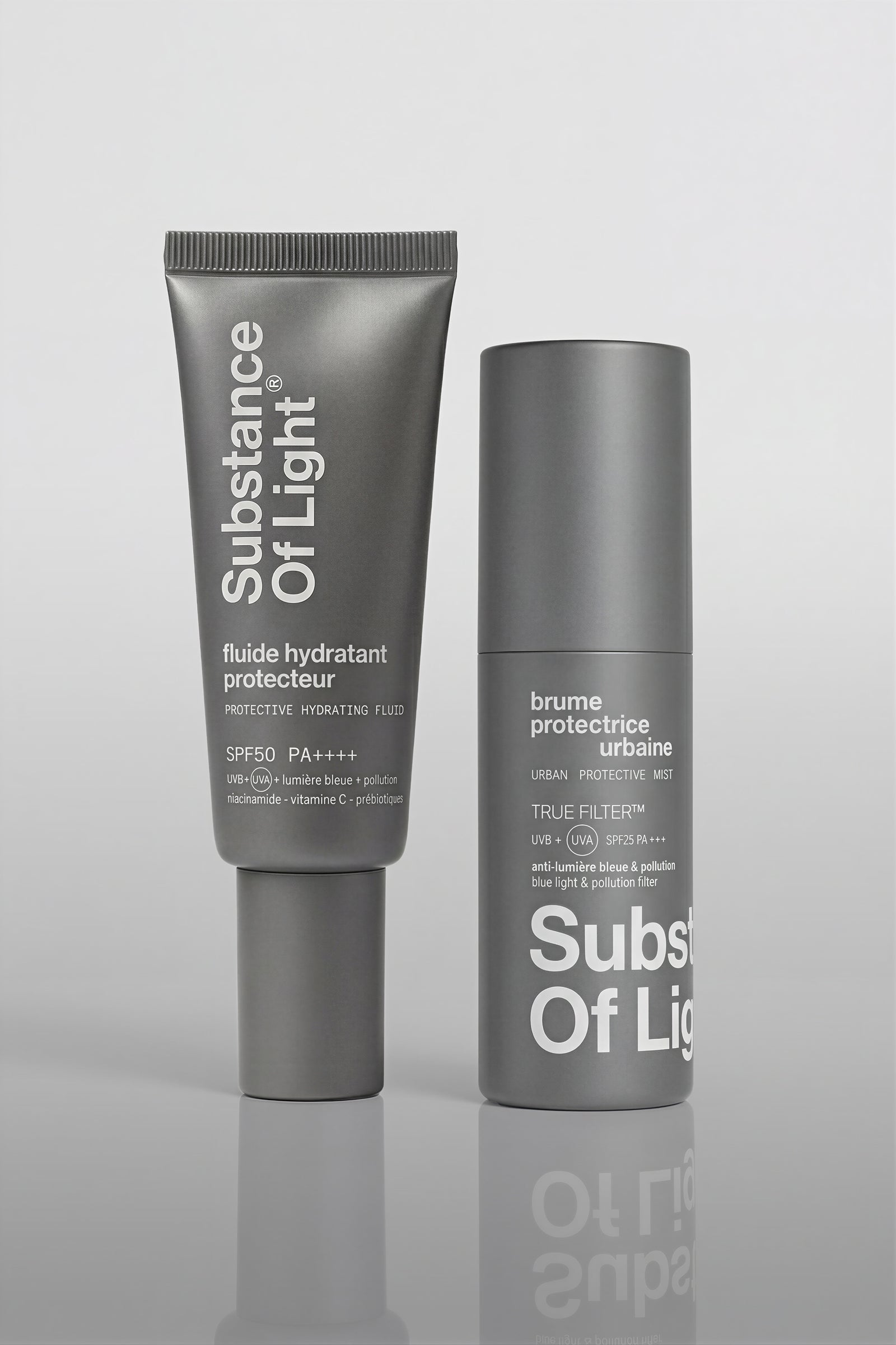 Duo protection continue :  Brume Protectrice Urbaine et Fluide Hydratant Protecteur