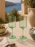 Rainbow - Set De 2 Verres À Vin - Verre - Vert