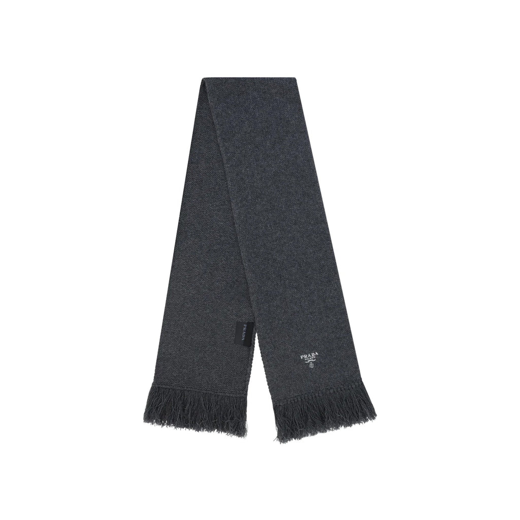 Prada - Foulard Logo Cashmere - Homme - Grey