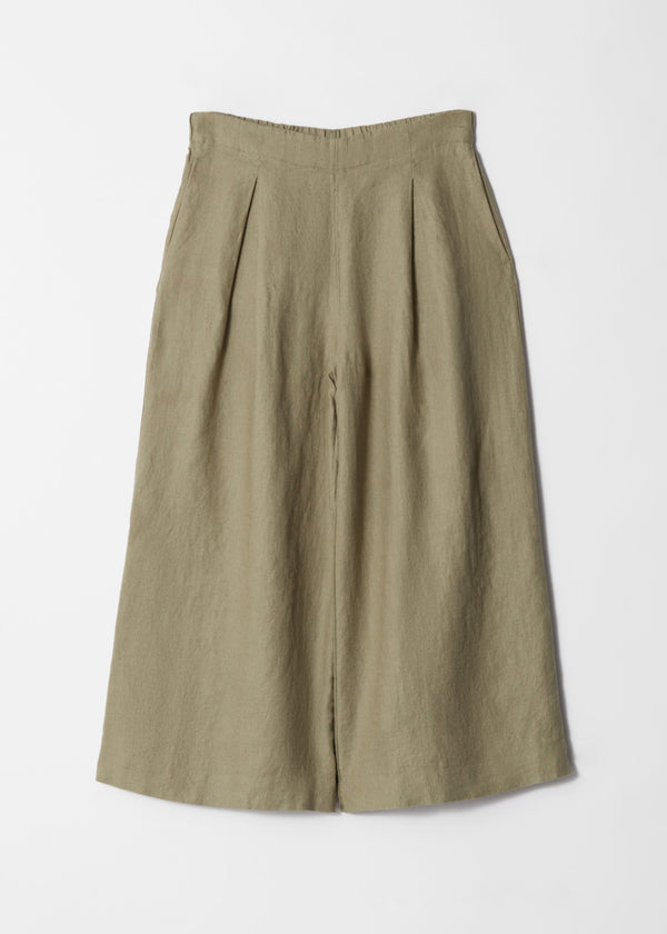 Es Isabel Linen Trousers - Khaki - Women