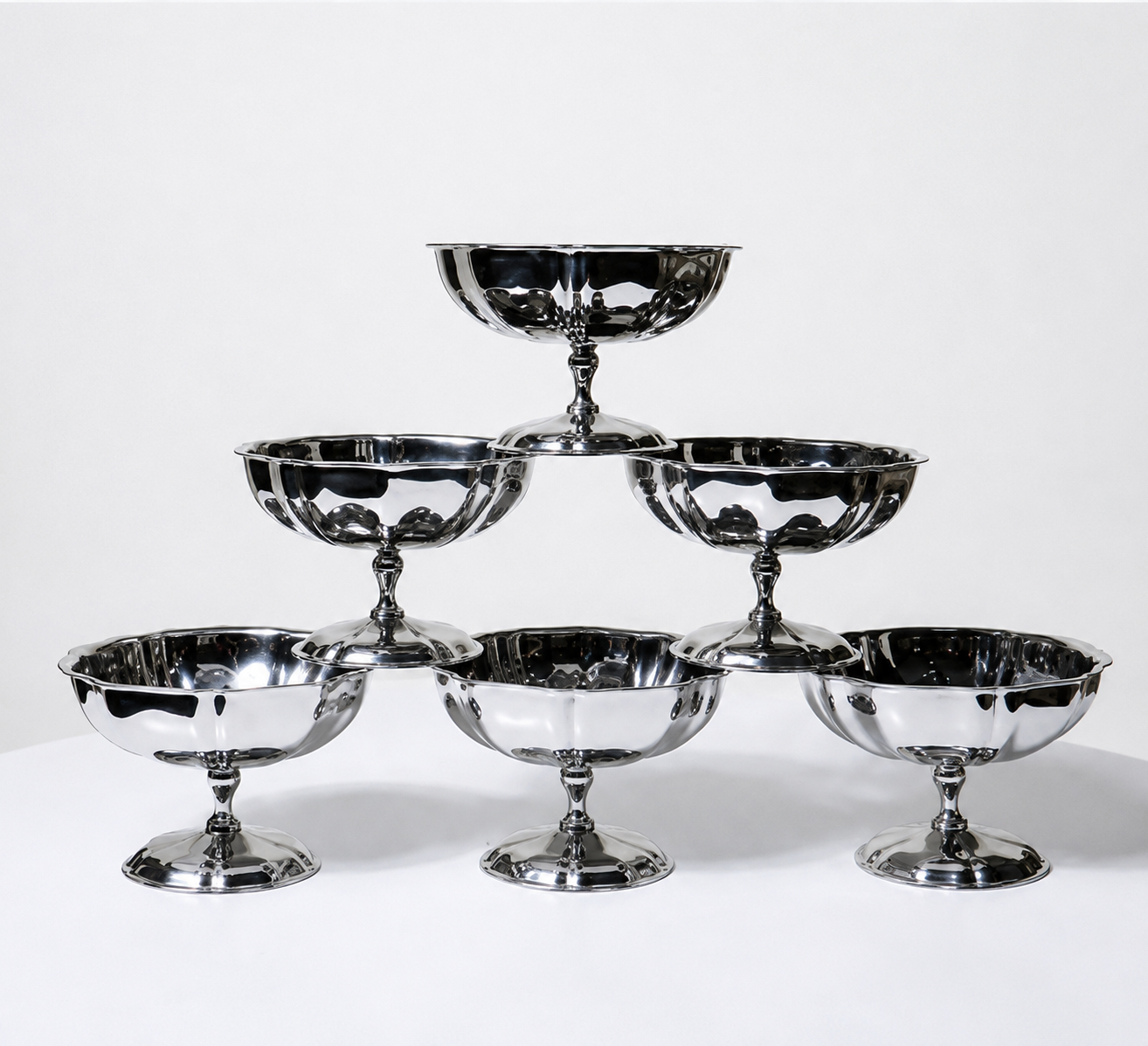 Set of 6 Stainless Steel Bowls