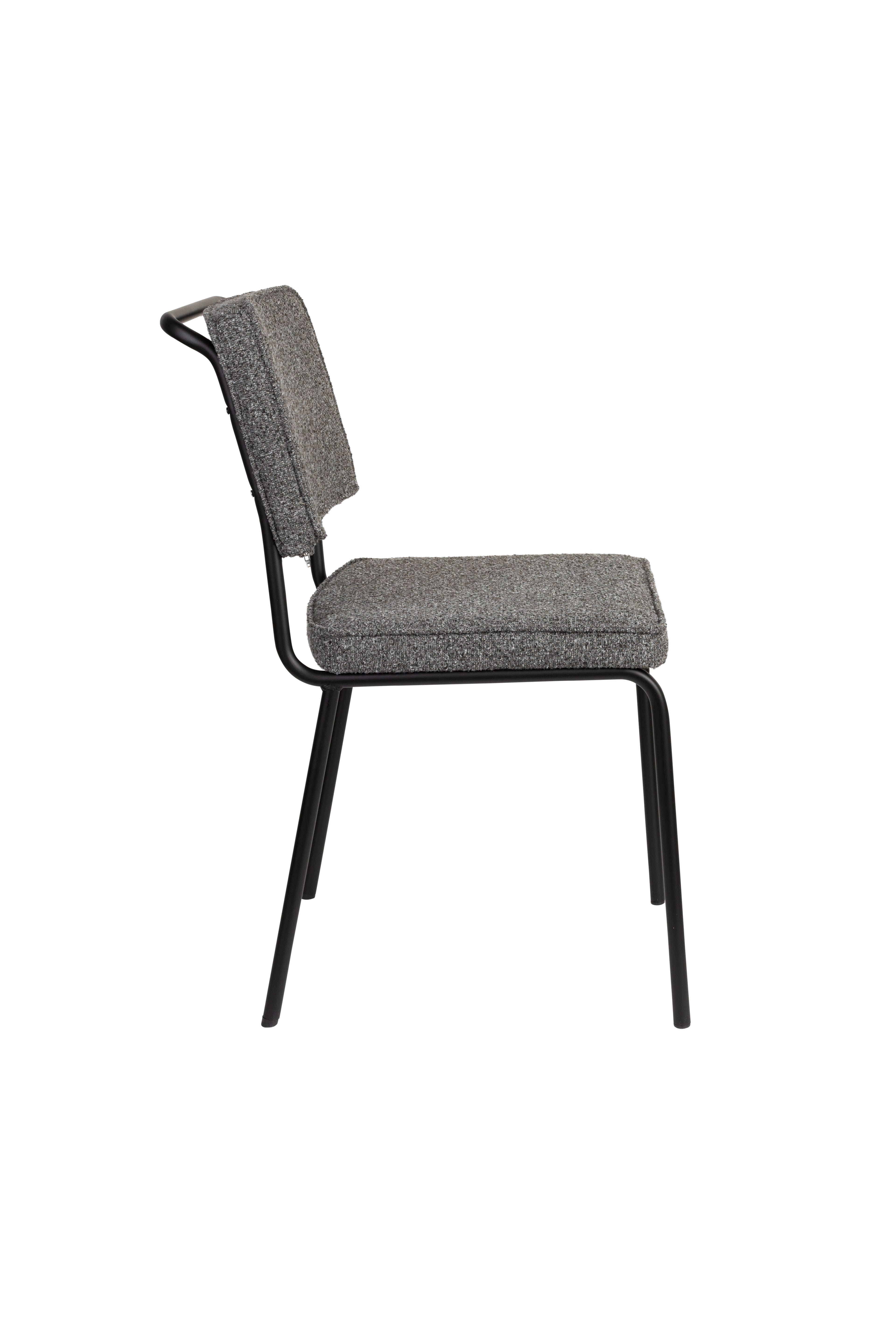 Buddy - Lot De 2 Chaises De Salle À Manger - Tissu - Noir