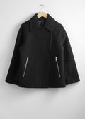 Jacket St Jodie Wool Biker Jkt - Black - Women