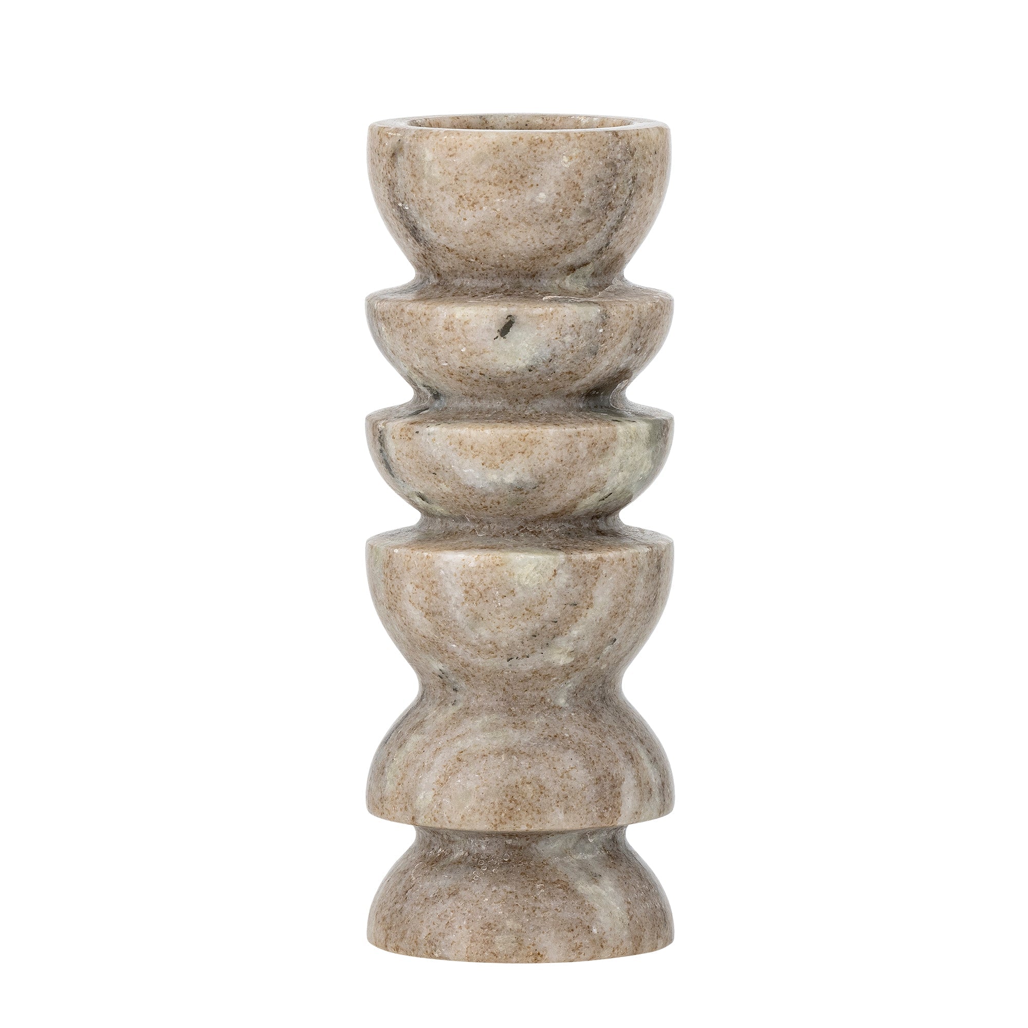Tasya - Lot de 4 Photophores - Naturel - Marbre
