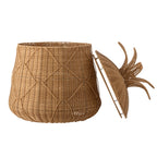 Anann - Cesta Con Tapa - Natural - Polirratán