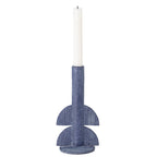 Bess - Candle Holder - Blue - Polyresin