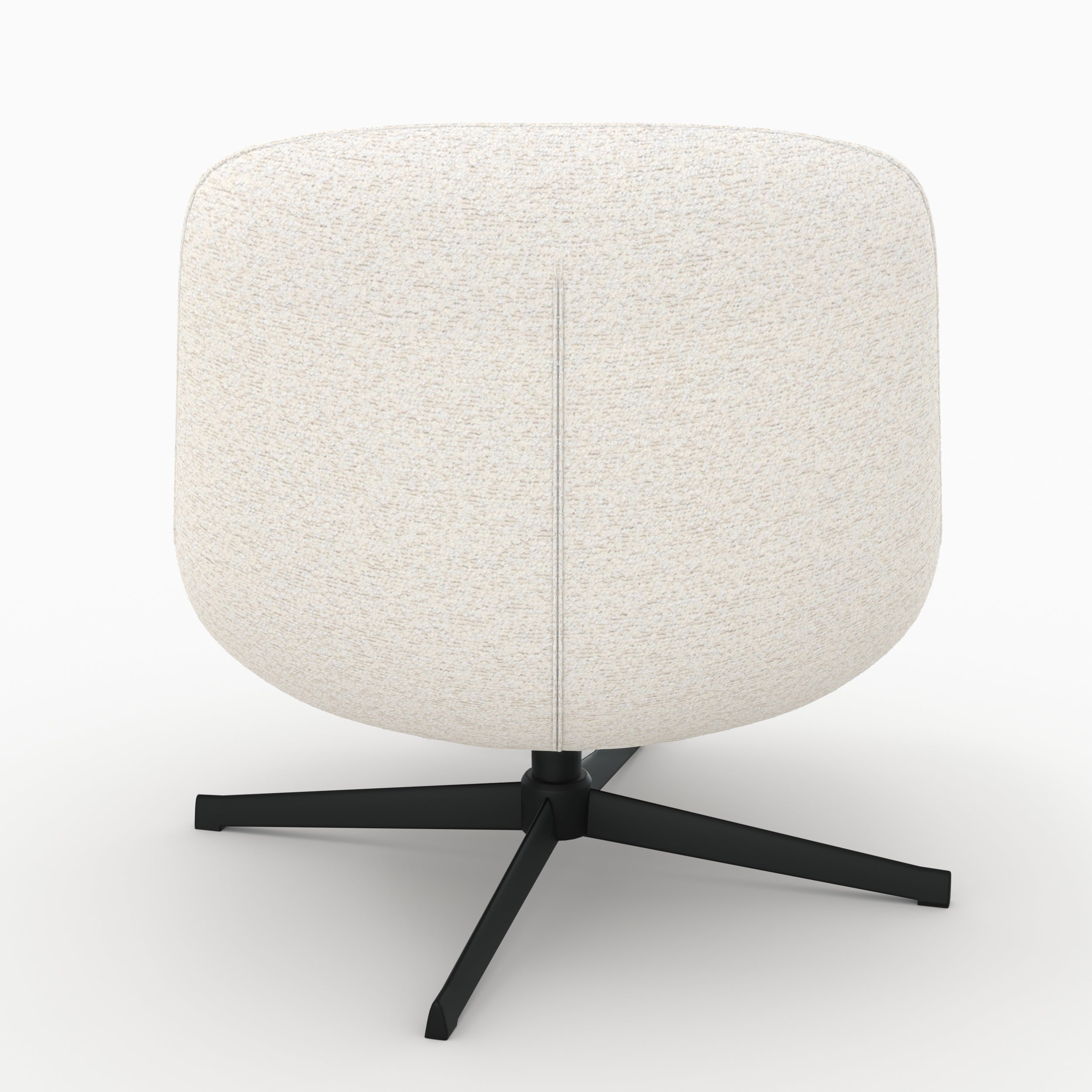 Elvis - Swivel Armchair In Off-White Bouclé Fabric