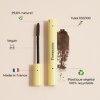 Máscara potenciadora de pestañas natural Pomponne clean natural vegana hecha en Francia tinte marrón