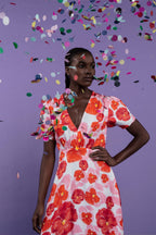Anna Dress Red Blossom
