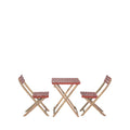 Dana - Ensemble Table De Jardin Pliante Bistrot Et 2 Chaises - Bois - Terracotta
