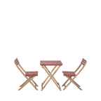 Dana - Ensemble Table De Jardin Pliante Bistrot Et 2 Chaises - Bois - Terracotta