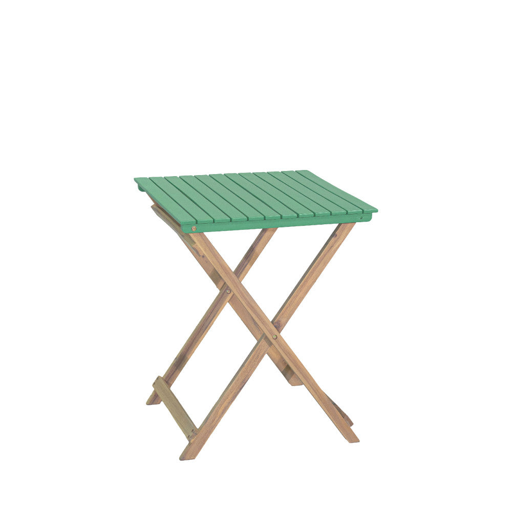 Dana - Set Tavolo Da Giardino Pieghevole Bistrot E 2 Sedie - Legno - Verde