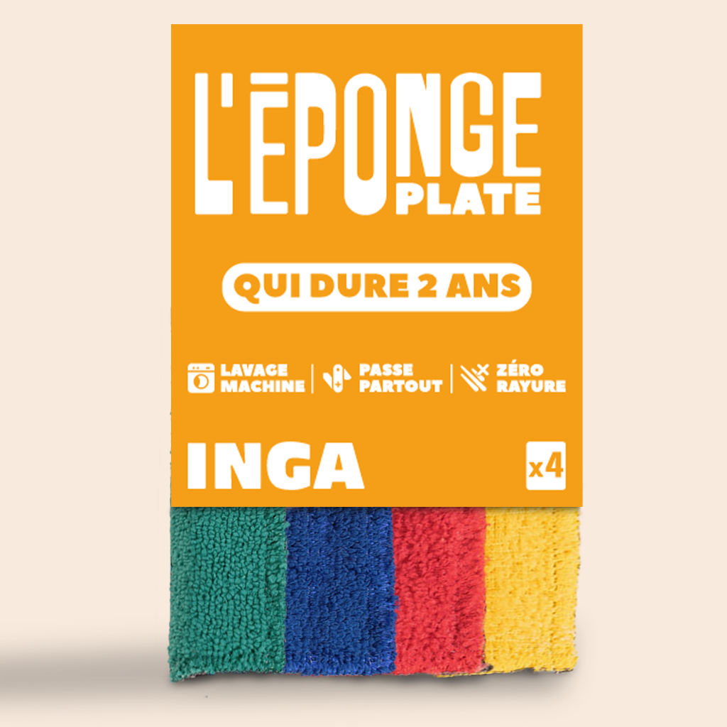 Éponges Plates - 4 Couleurs