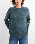Jersey Cuello Redondo Mouliné 4 Hilos - Mouliné Grafito y Horizonte - Mujer