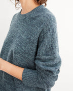 Jersey Cuello Redondo Mouliné 4 Hilos - Mouliné Grafito y Horizonte - Mujer