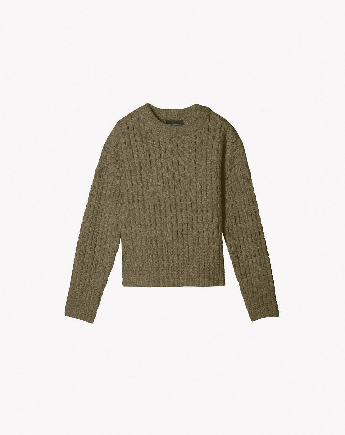 Eric Bompard - Double Cable High Neck Sweater - Khaki - Women