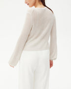 Chaqueta de Punto Trenzada Calada - Cáñamo - Mujer