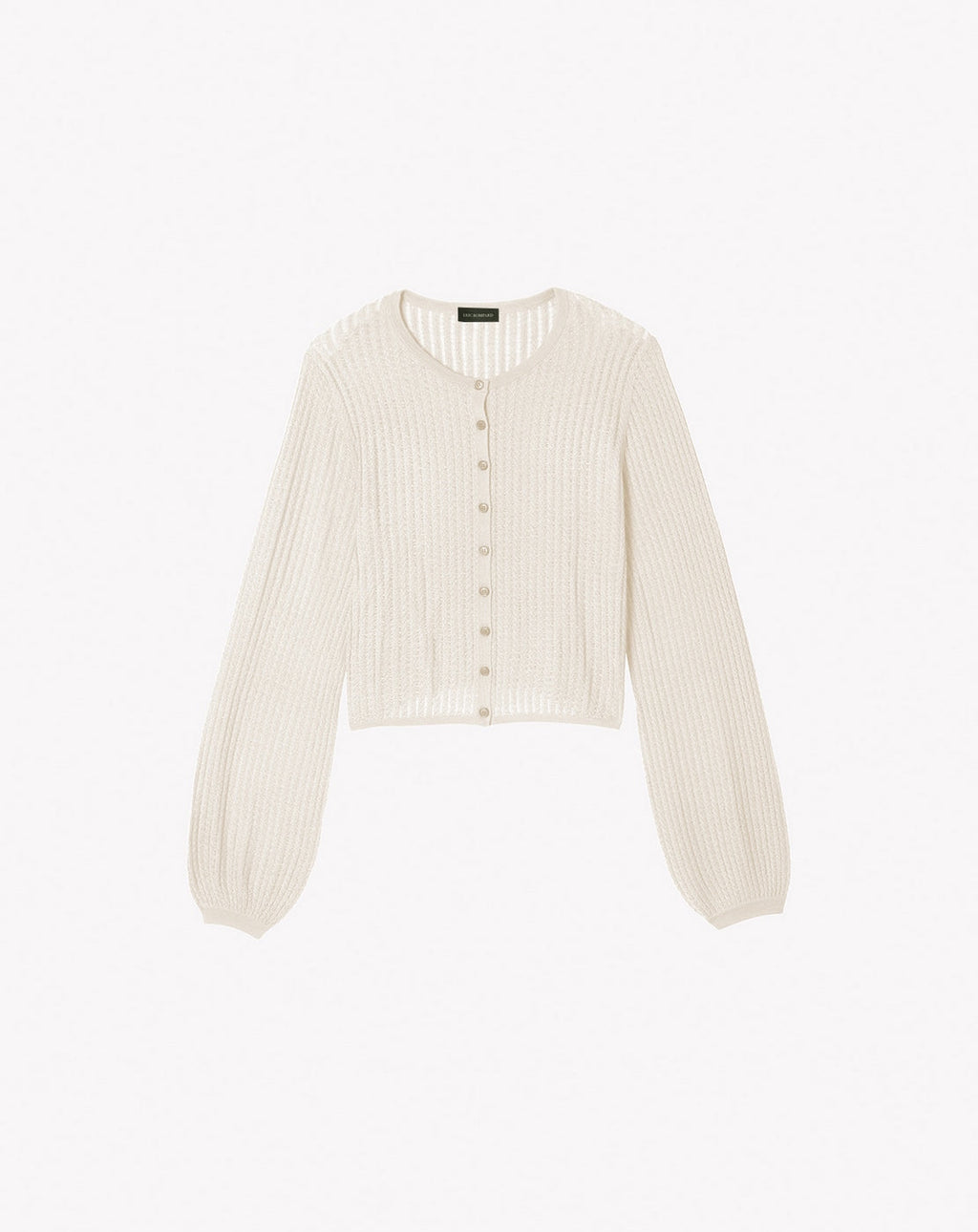 Chaqueta de Punto Trenzada Calada - Cáñamo - Mujer