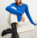 Classic Crew-Neck Jumper - Cobalt - Women
