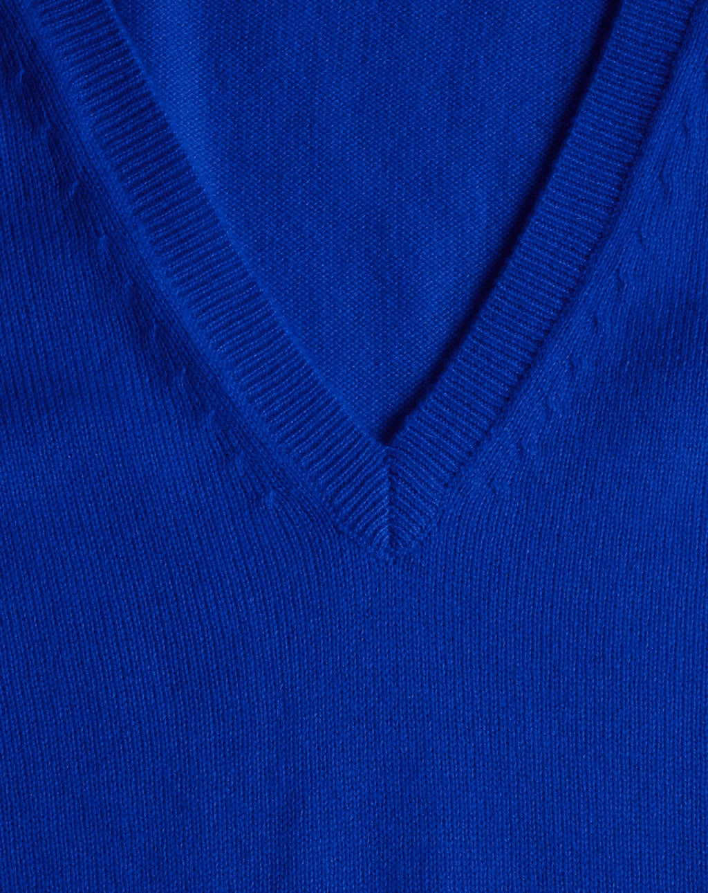 Pull V Cintre Fentes Poignets - Royal - Femme
