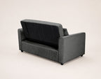 Ernest - 2-Seater Straight Convertible Sofa - Corduroy - Grey