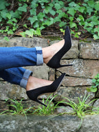 Escarpins Cuir Daim Noir - Femme