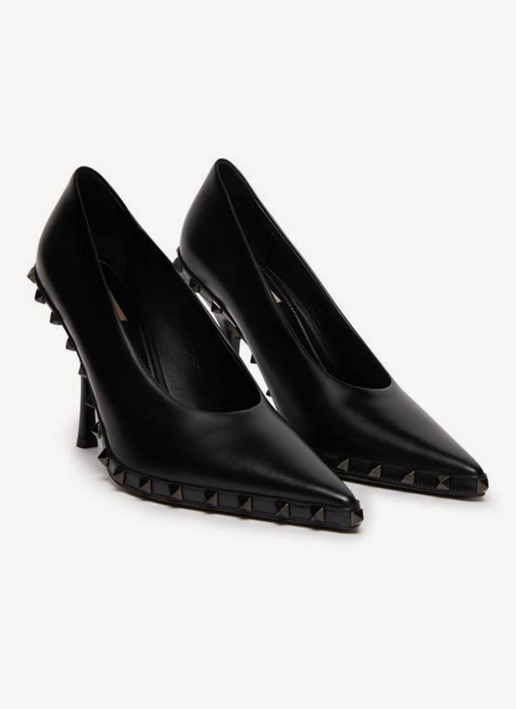 Valentino - Rockstud Court Shoes - Black - Women