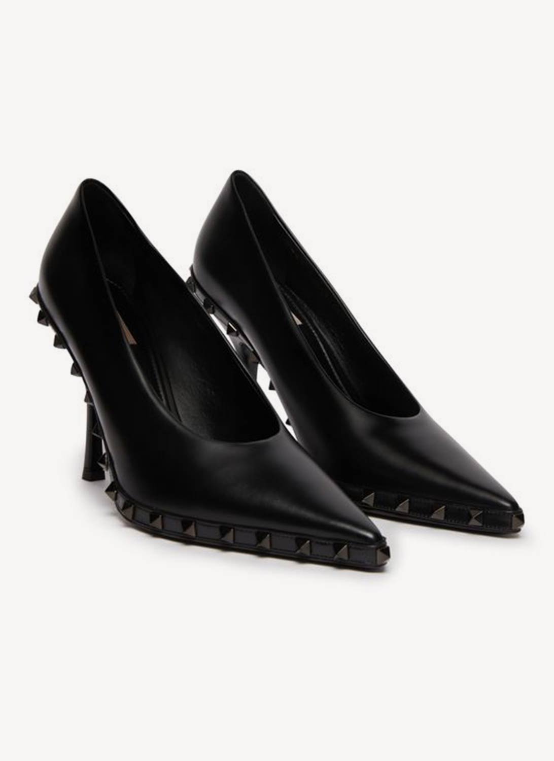Valentino - Rockstud Court Shoes - Black - Women