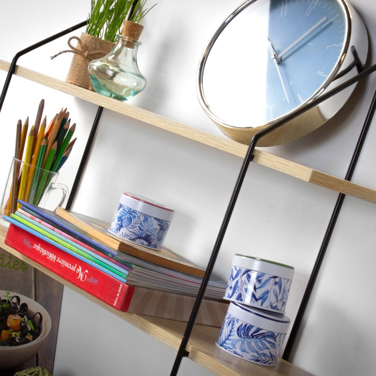 Étagère Murale 4 Niveaux Décor Bois - Bois