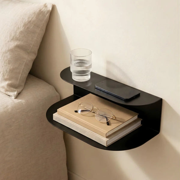 Le Charmeur - Estante de pared - Acero - Negro mate de textura fina