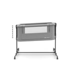 Nestee Grow 2 Dark Grey 3-in-1 Bedside Crib