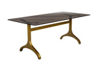 Sansa - Dining Room Table - Glass - Gold