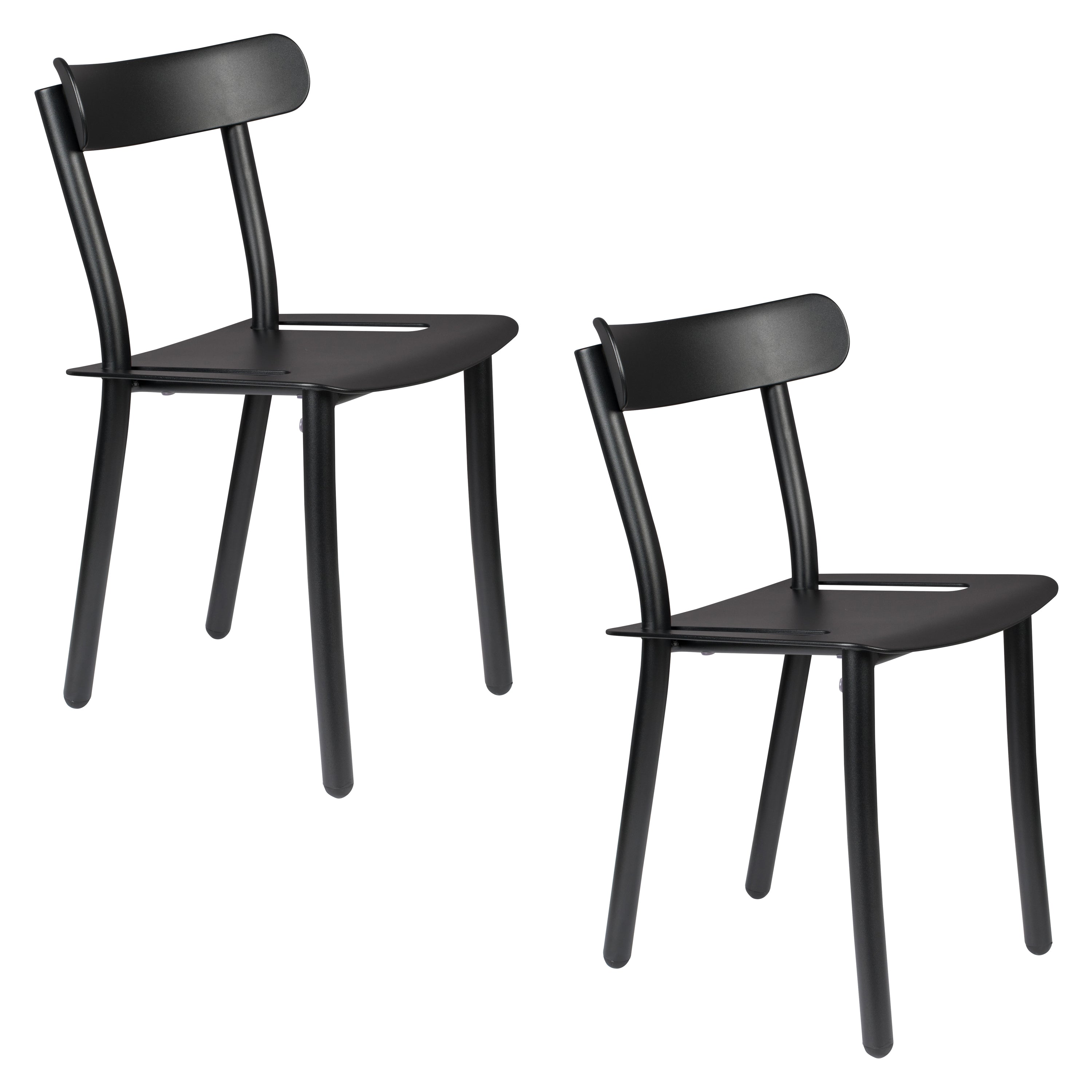 Friday - Lot De 2 Chaises D'Extérieur - Aluminium - Noir