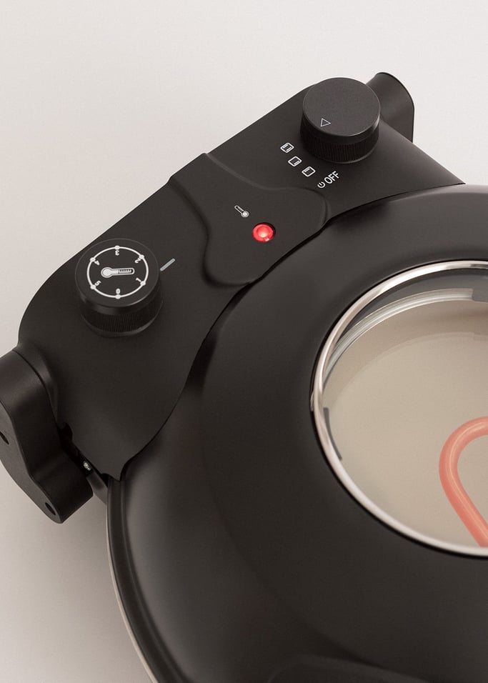 Pizza Maker - Horno Para Pizza Eléctrico Con Piedra Refractaria - Negro