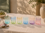 Rainbow - Set De 6 Verres À Eau - Verre - Multicolore