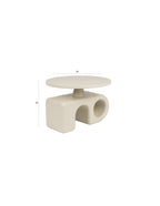 Hermit - Side Table - Resin - Beige/White