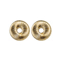 Boho Gold Silver Earring featuring intricate metallic thread design with a refined circular silhouette.