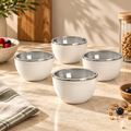 Sauter - Sæt med 4 Frosty Cups skåle - Porcelæn - Hvid